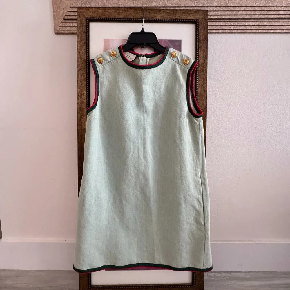 Gucci Light Green Dress Women Size 42 - Picture 2 of 14